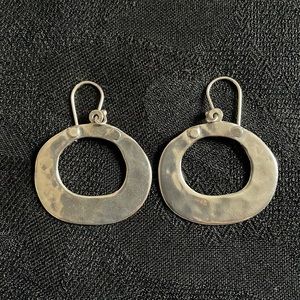 SILPADA EARRINGS. Circular dangling earrings. Sterling silver.